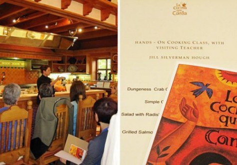 Me teaching at La Cocina, and the menu from the class Me teaching at La Cocina, and the menu from the class